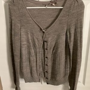 Anthropologie Knitted and Knotted Shimmer Cardigan